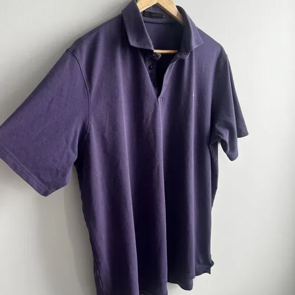 Greyson Golf Polo Shirt Mens XL Purple Short Sleeve Collared Shirt Logo Stretch - Picture 6 of 7